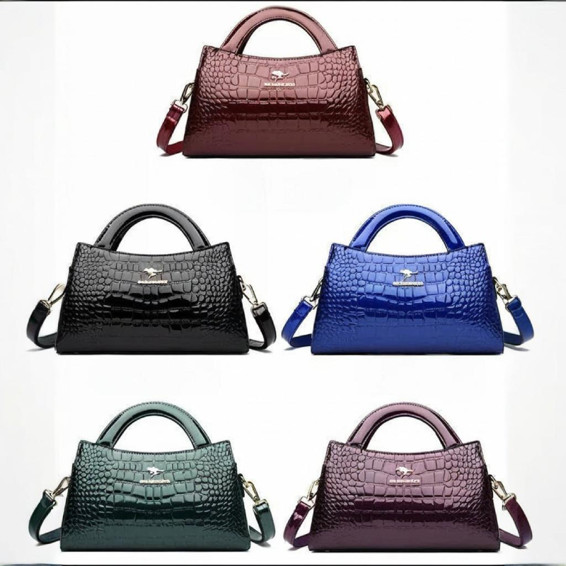 Women'S Kangaroo Bags - Tas Bahu Selempang Pola Buaya Kanguru,