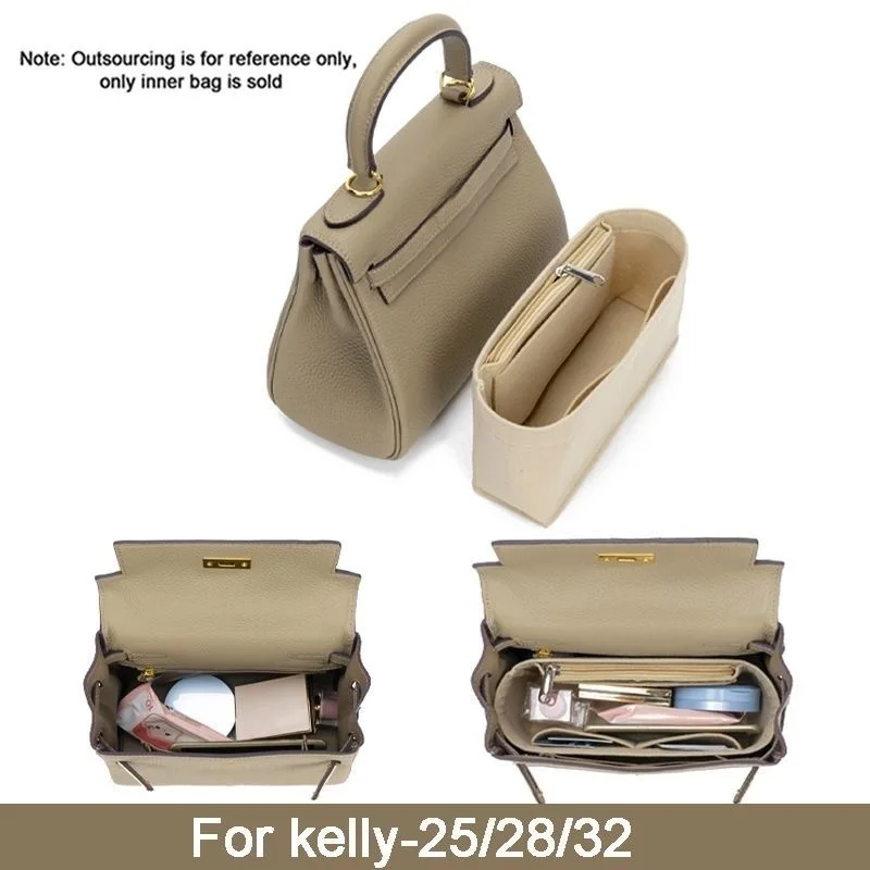 Women Bags Hermes - Organizer Tas Sisipan Kain Felt untuk