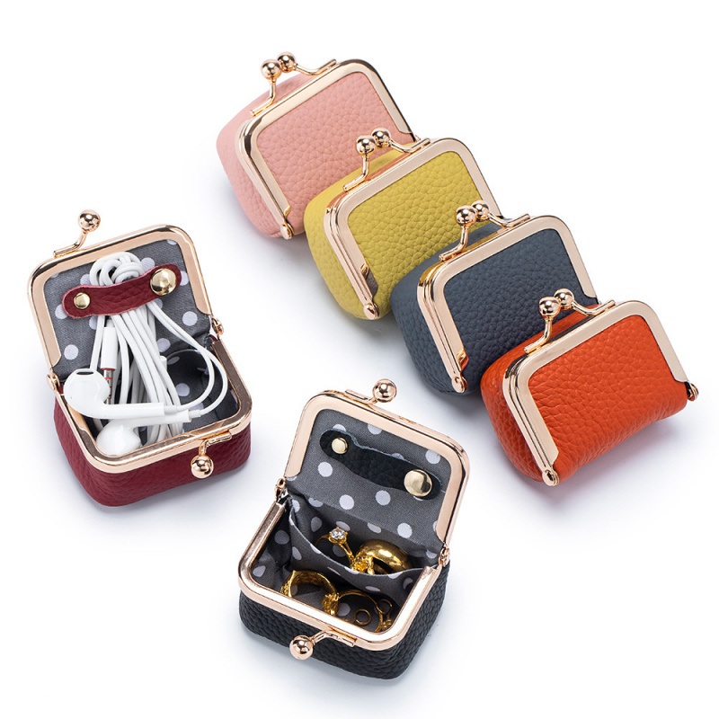 Women Bags Gold - Dompet Koin Kulit Mini – dengan