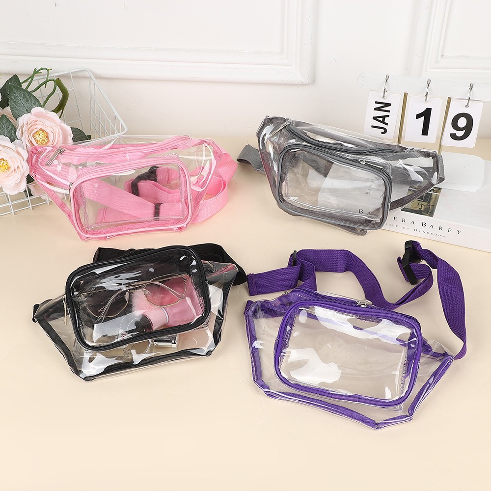 Women Bags Waterproof - Tas Pinggang Transparan PVC Multi Warna,