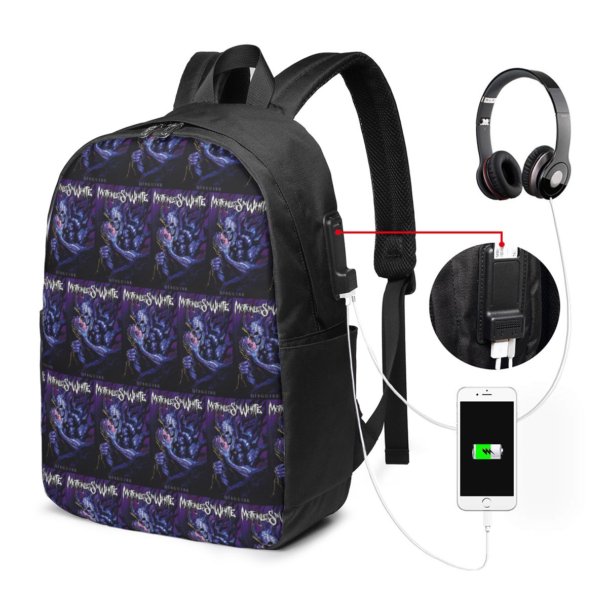 Tas Ransel Putih Motionless In - Women Bags Laptop ulasan dan harga