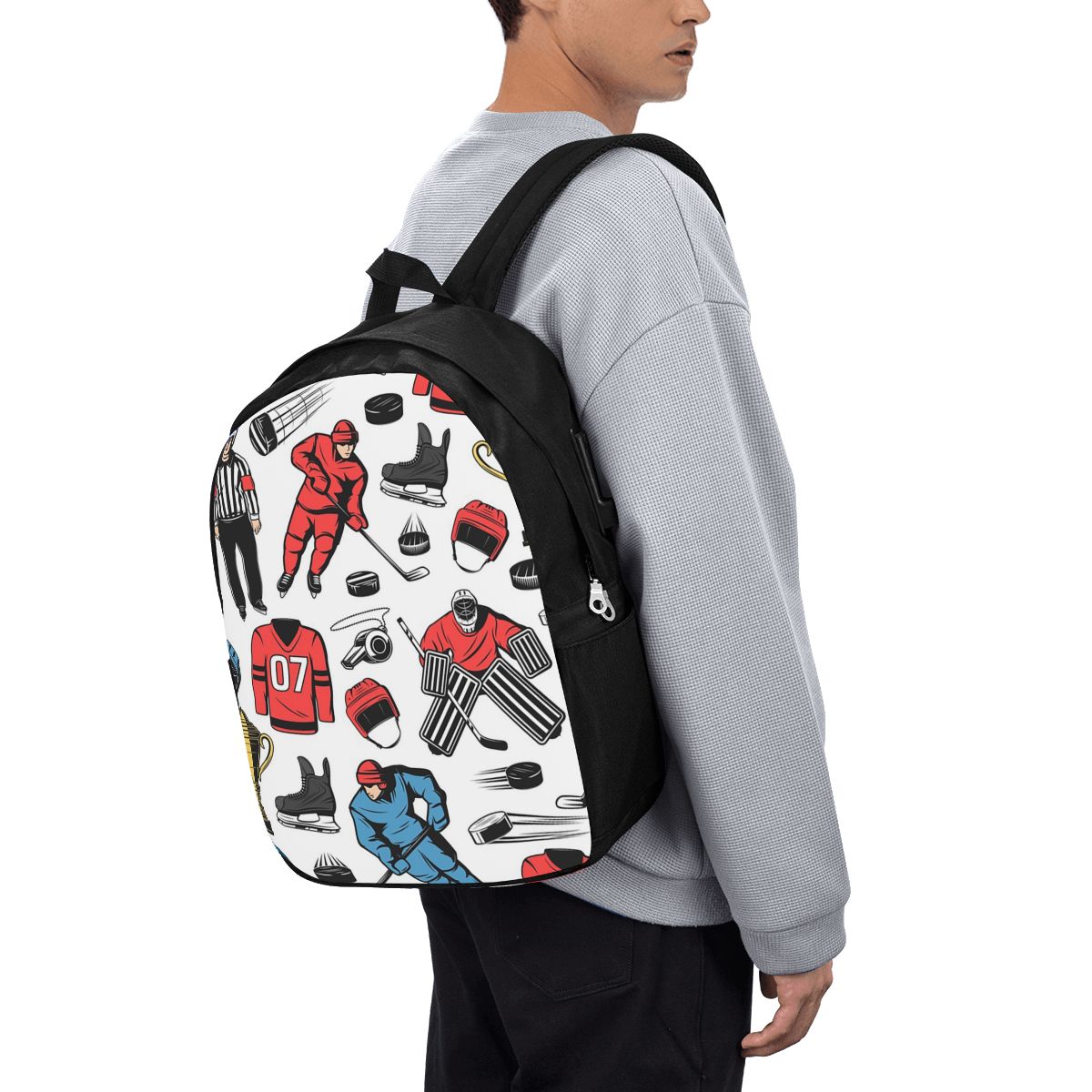 Tas Ransel Pemain Hoki Es di L - Women Bags Laptop ulasan dan harga