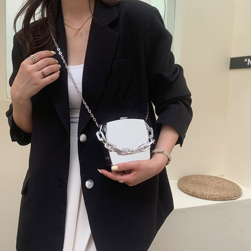 Tas Selempang Kotak PVC Kecil  - Women Bags Gold ulasan dan harga