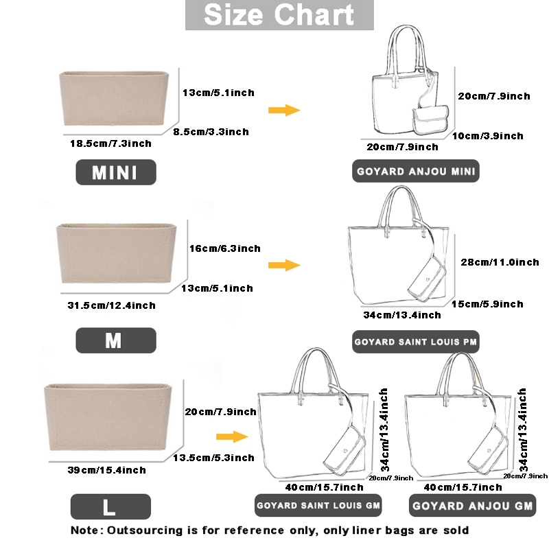 Organizer tas sisip untuk Goya - Women Bags Goyard ulasan dan harga