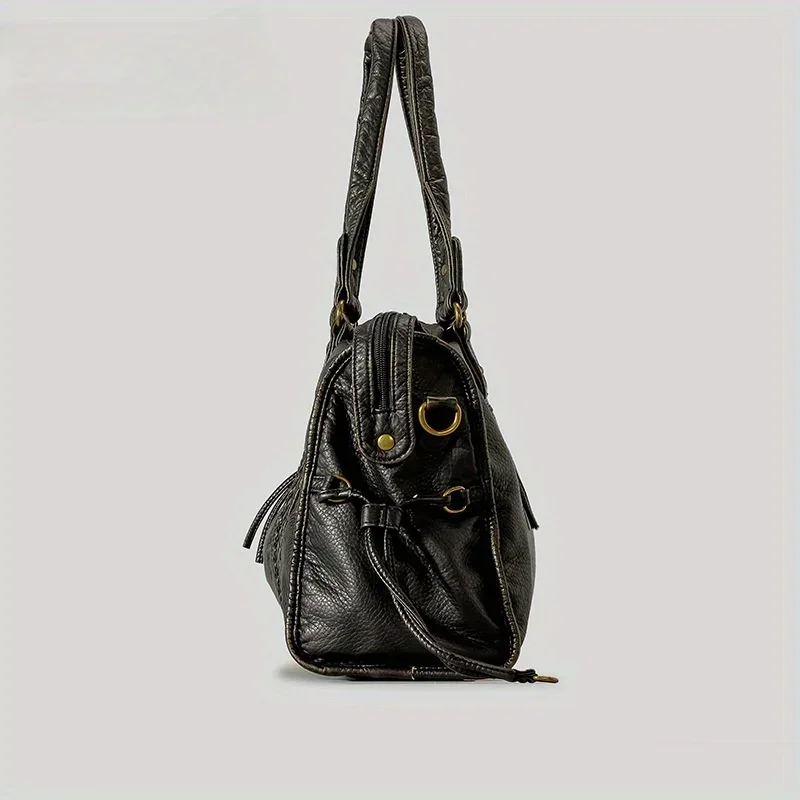 Tas Tote Kulit Lembut Dicuci V - Women Bags Gold ulasan dan harga