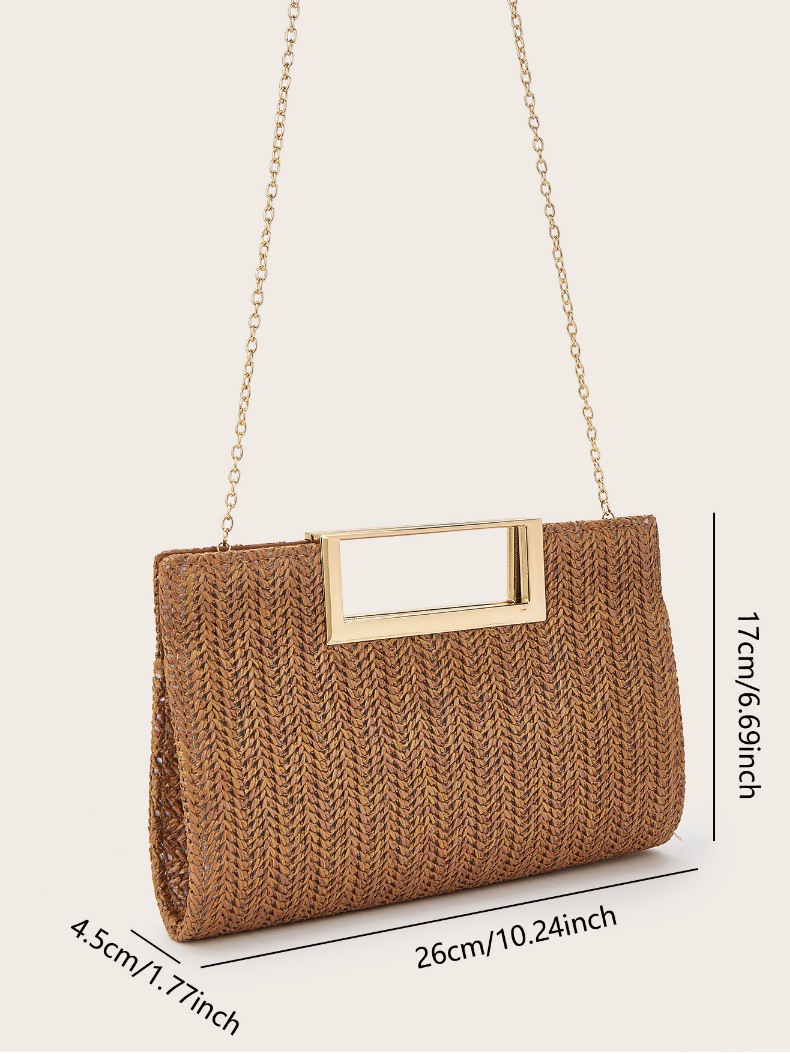 Tas Clutch Anyaman Jerami untu - Women Bags Gold ulasan dan harga
