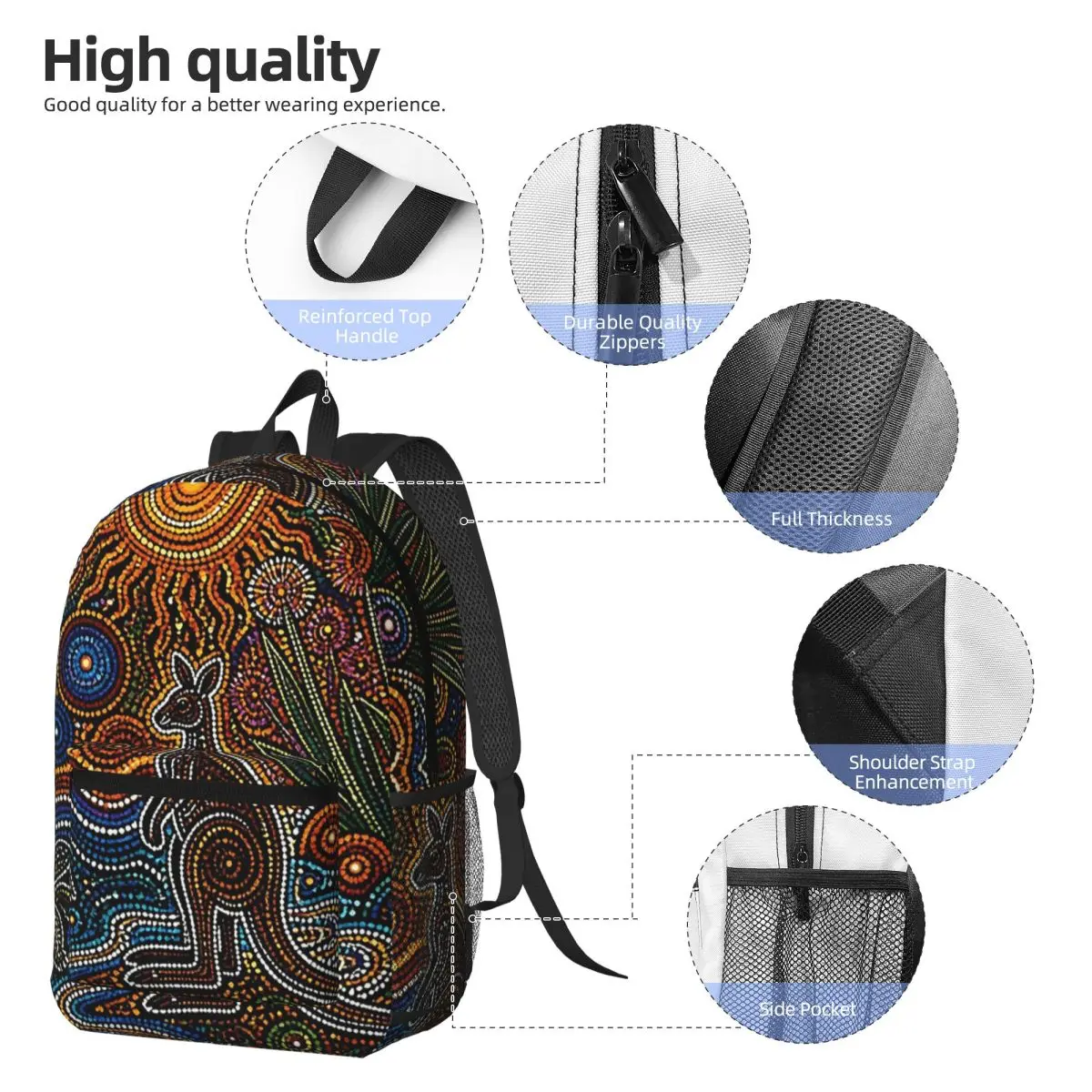 Aboriginal Kangaroo Abstract A - Women'S Kangaroo Bags ulasan dan harga
