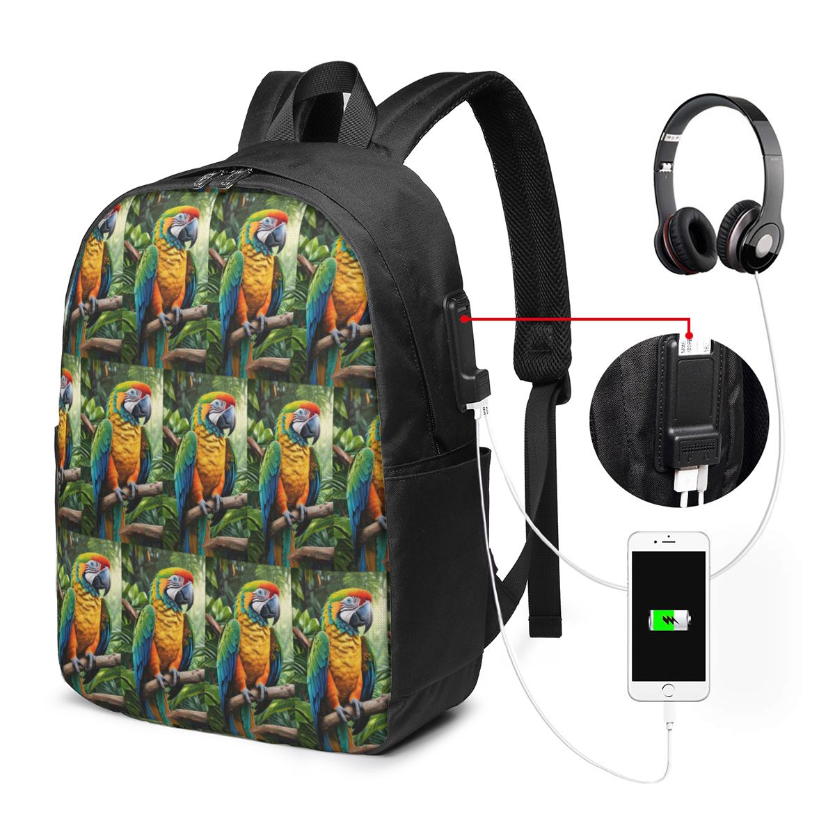 Tas Ransel Burung Beo Macaw Lu - Women Bags Laptop ulasan dan harga