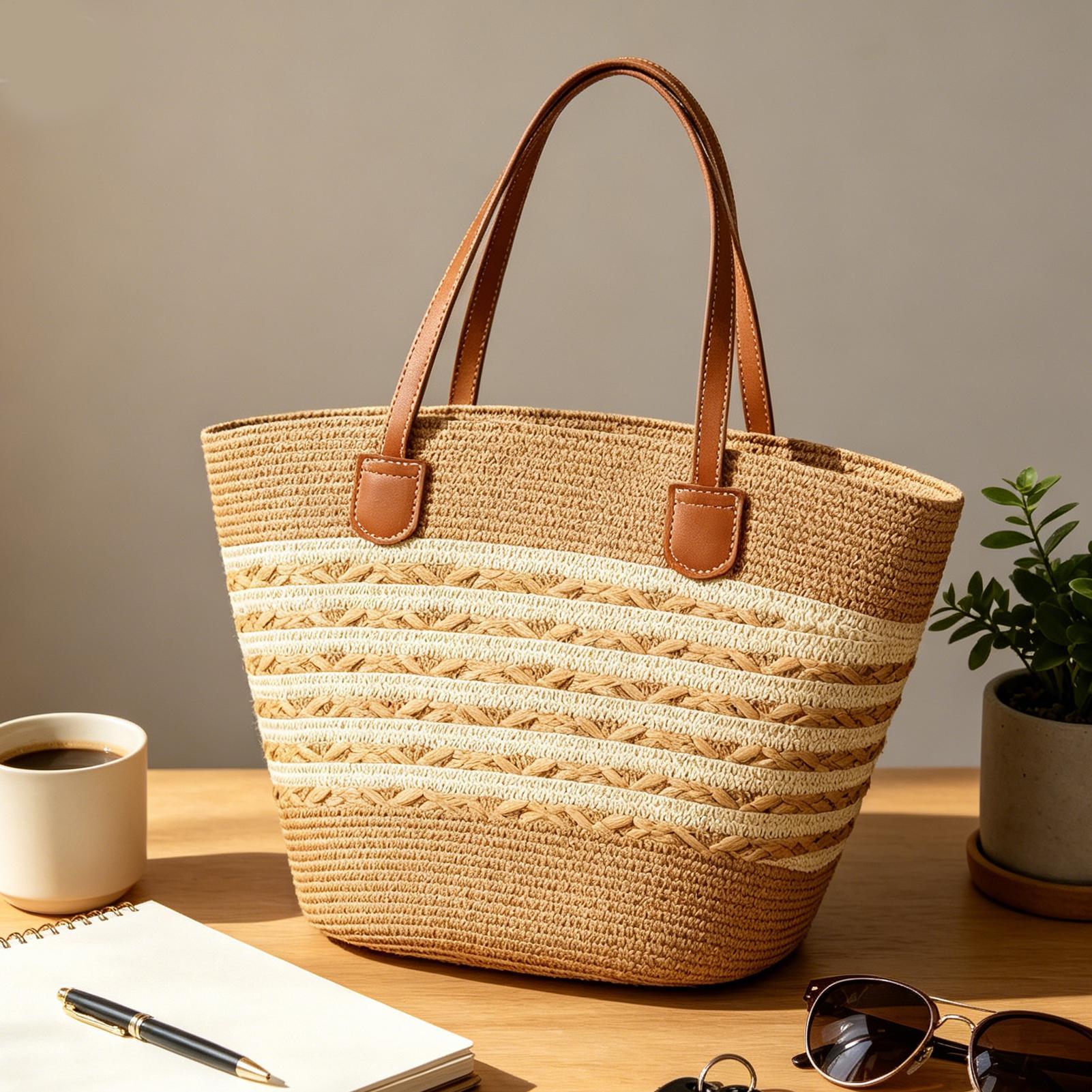 Tas Tote Jerami Boho Besar Bar - Women Bags New ulasan dan harga