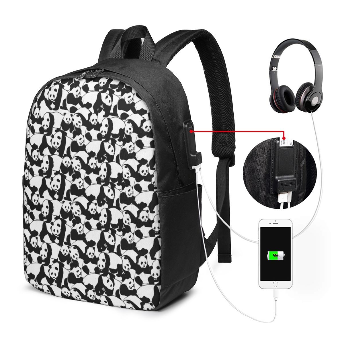 Tas Ransel Pola Panda Tas Note - Women Bags Laptop ulasan dan harga