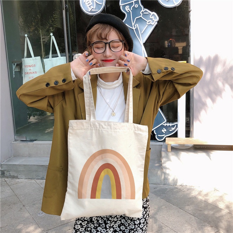 Tas Tote Desain Pelangi Warna- - Women'S Work Bags Designer ulasan dan harga