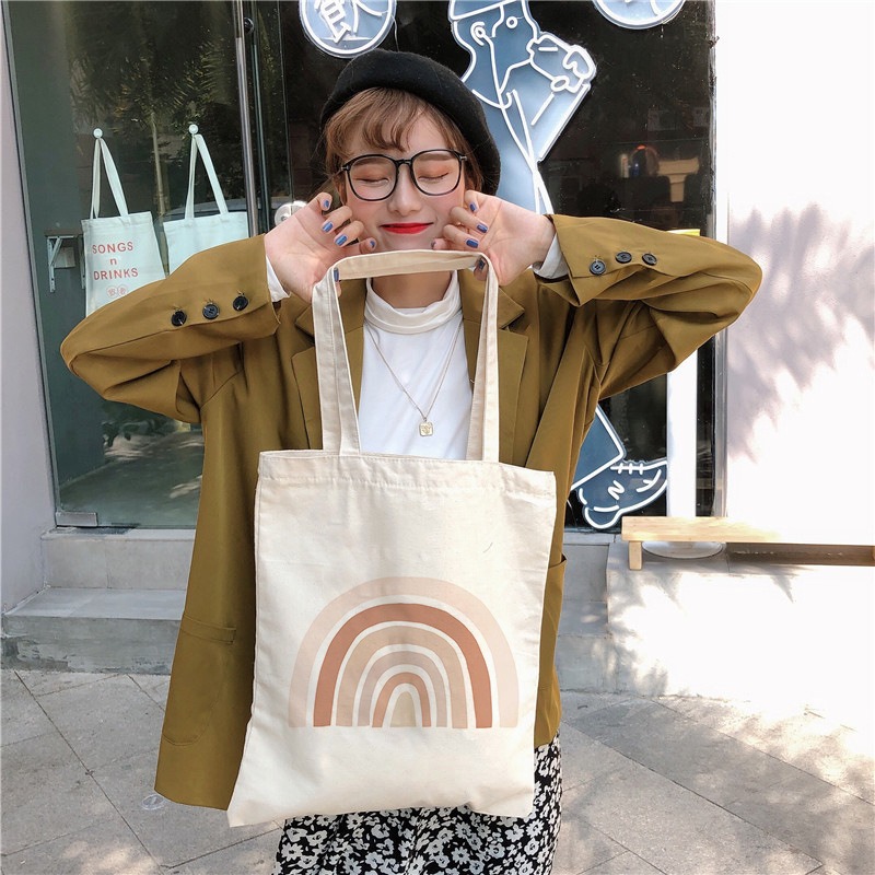Tas Tote Desain Pelangi Warna- - Women'S Work Bags Designer ulasan dan harga