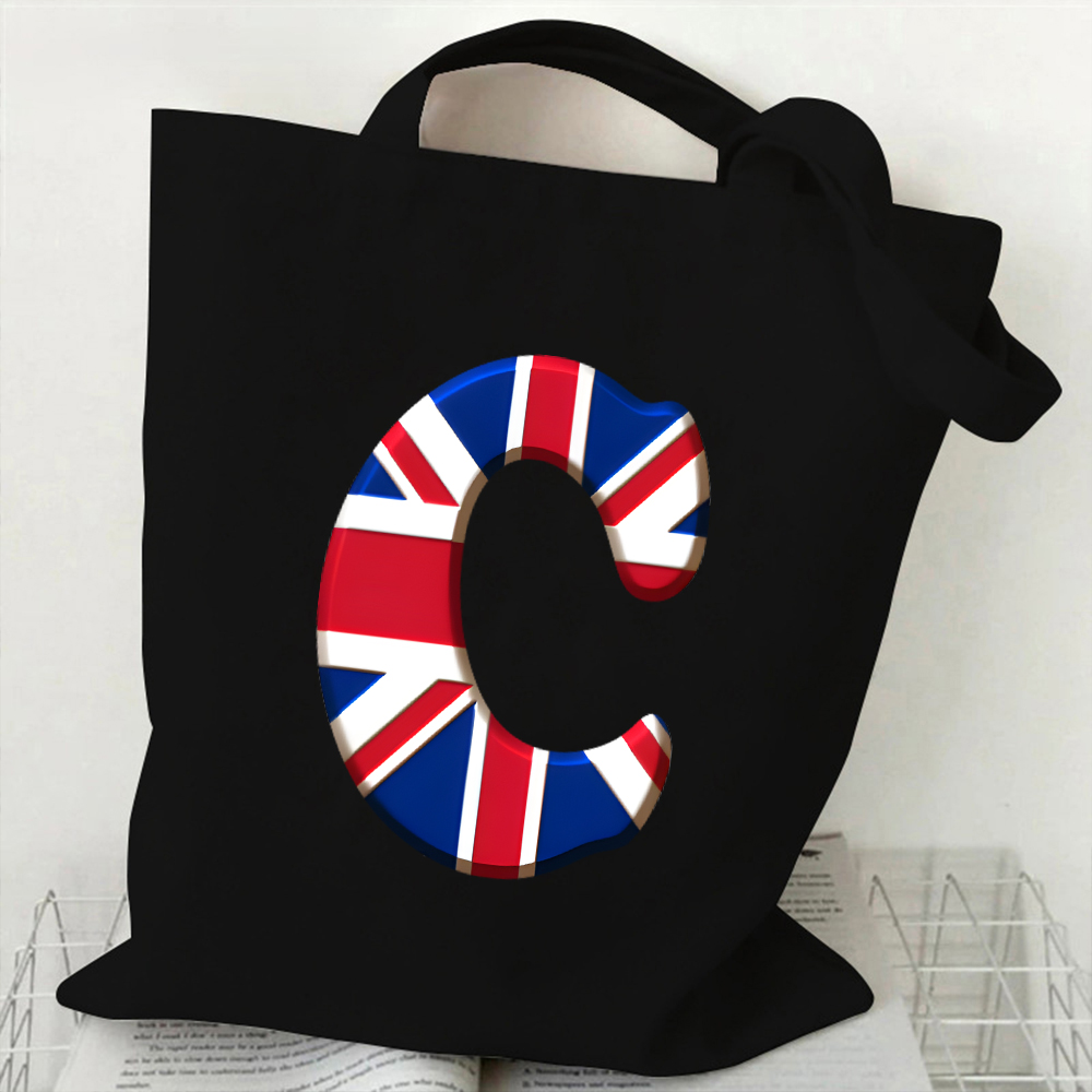 Tas Tote Kanvas 26 Huruf A-Z u - Women Bags In Uk ulasan dan harga