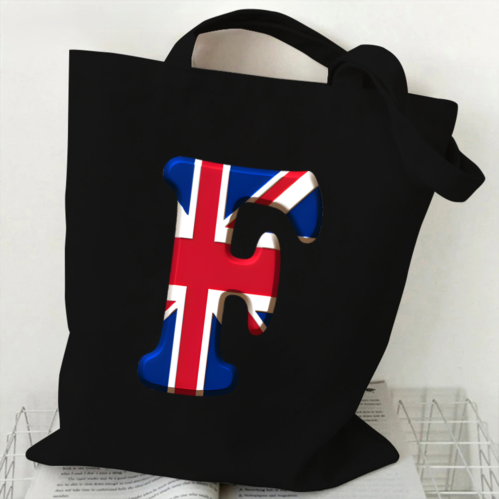 Tas Tote Kanvas 26 Huruf A-Z u - Women Bags In Uk ulasan dan harga