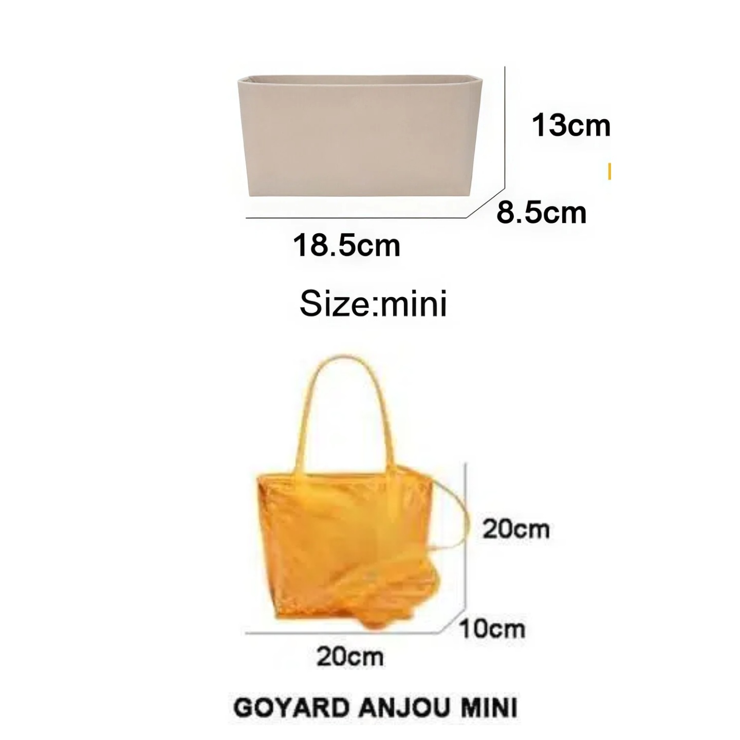Kantong Sisipan Felt untuk Tas - Women Bags Goyard ulasan dan harga